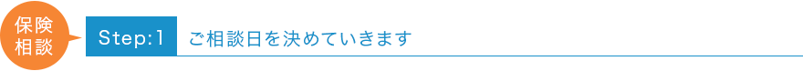 ご相談日・場所を決めていきます